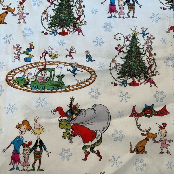 The Grinch Whoville Cindy Lou max Christmas fabric material cotton holiday - Picture 2 of 3